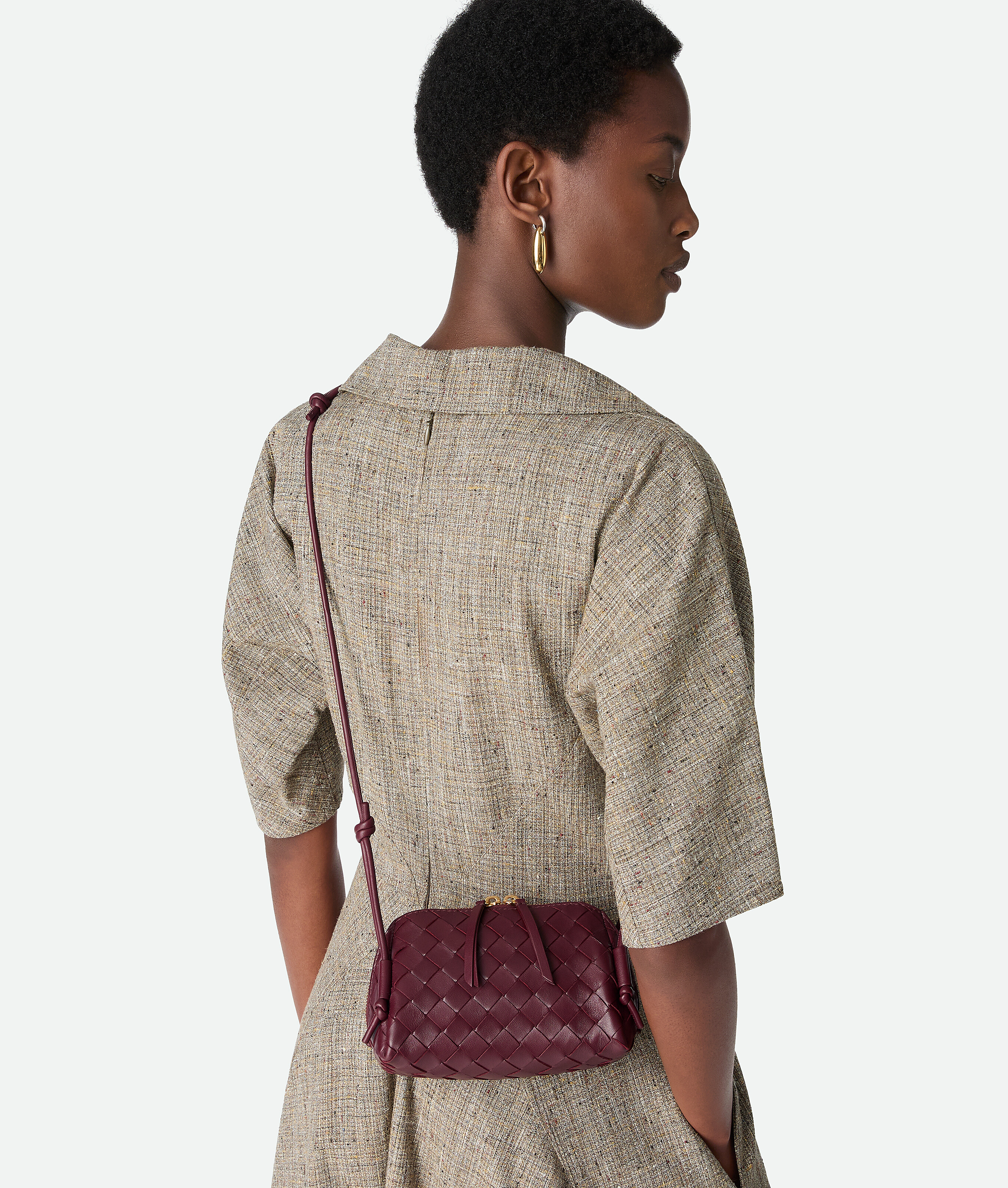 Bottega Veneta Concert Pouch In Burgundy