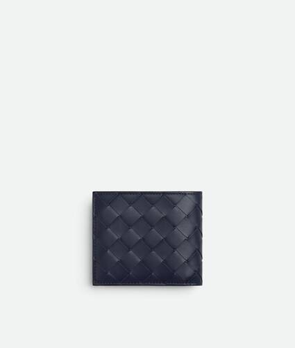 Men's Intrecciato Bi-Fold Wallet With Coin Purse in Abyss/cypress Bottega Veneta Thailand EN - Image 3