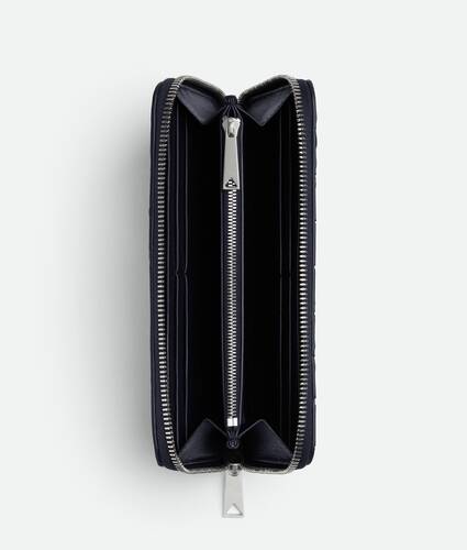 Intrecciato Diagonal Zip Around Wallet