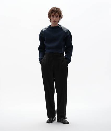 Men's Wool Twill Pants in Double black Bottega Veneta Qatar EN - Image 1
