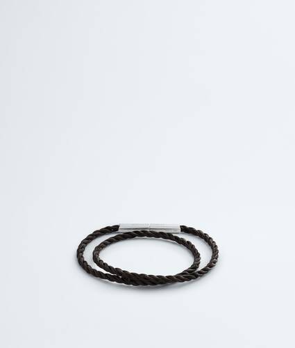 Men's Rope Leather Bracelet in Espresso Bottega Veneta Slovakia EN - Image 1