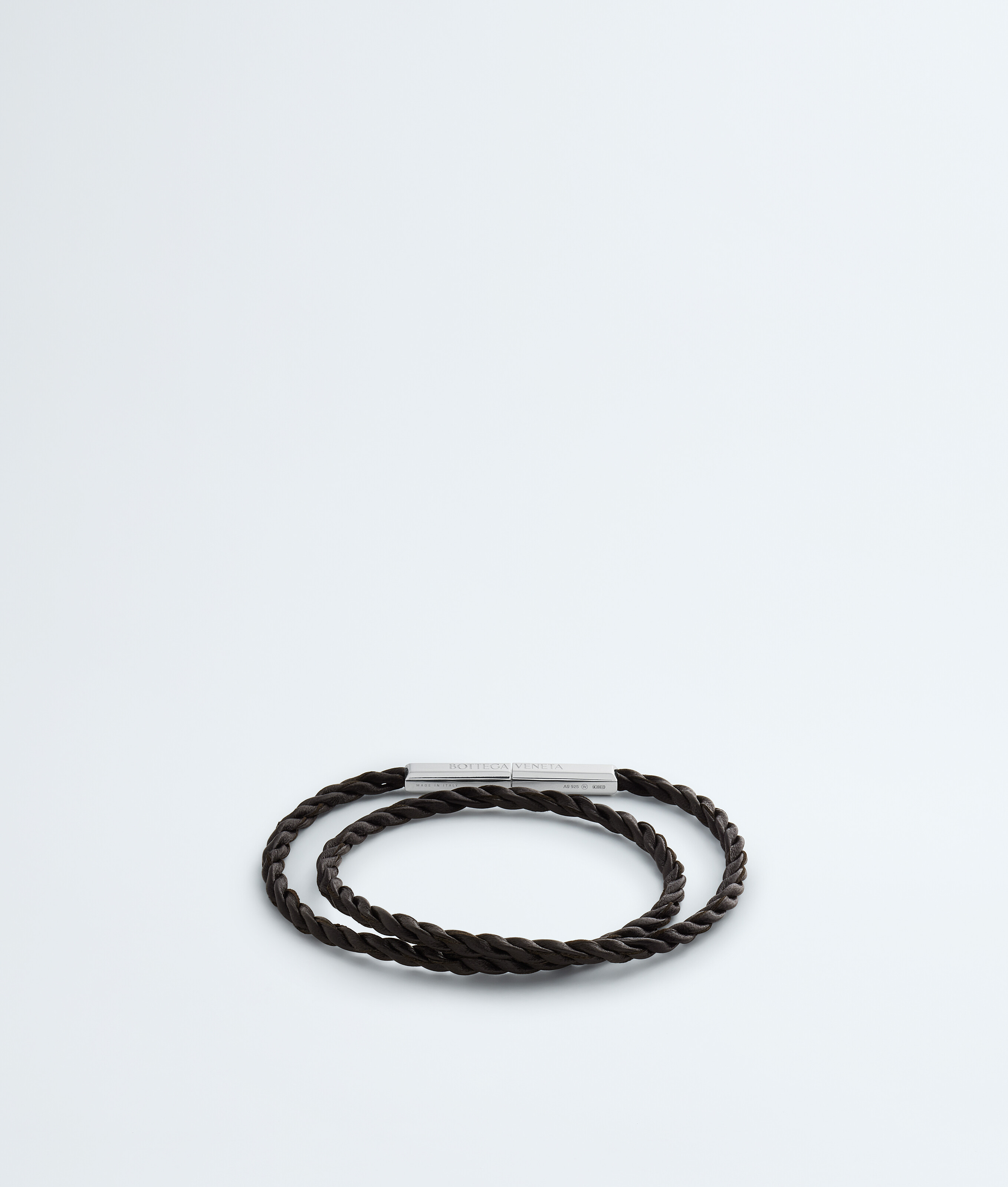 Bottega Veneta Brown Rope Leather Bracelet - Man - M