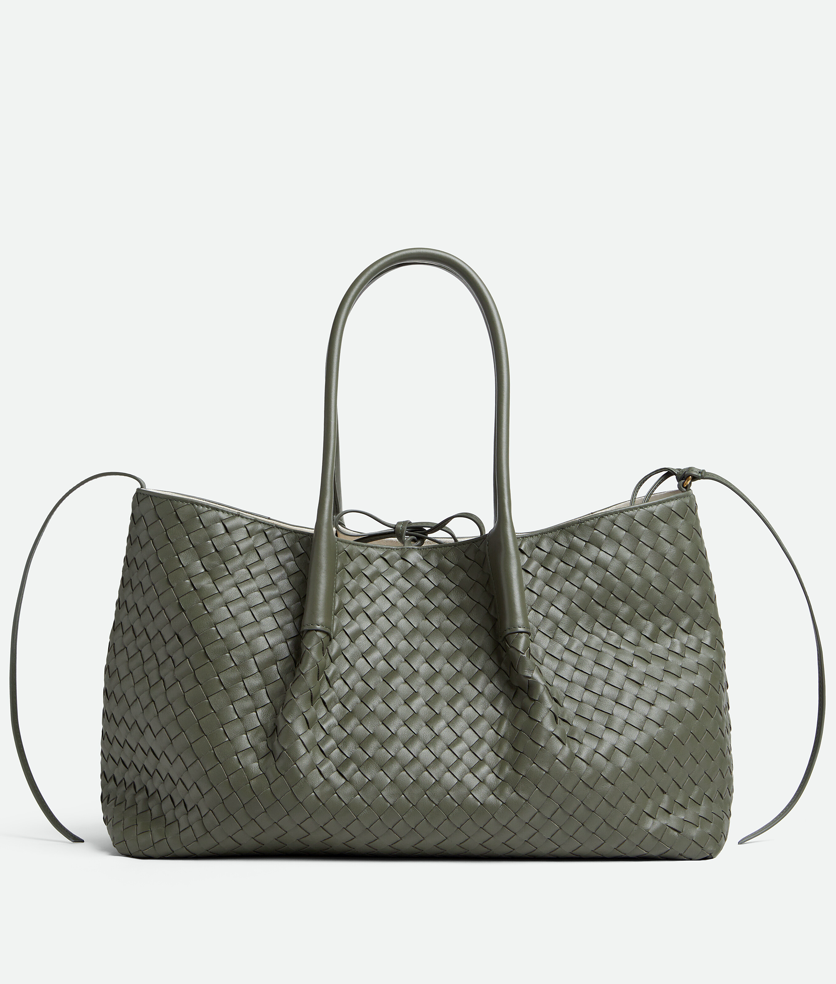 Bottega Veneta Intrecciato Leather Pinacoteca Tote Bag In Green