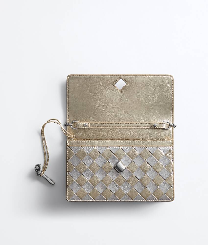 Women's Andiamo Wallet on Chain in Supermoon/silver Bottega Veneta Australia EN - Image 4