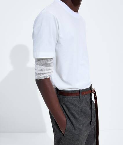 Men's Cotton Jersey T-Shirt in White Bottega Veneta United States EN - Image 2