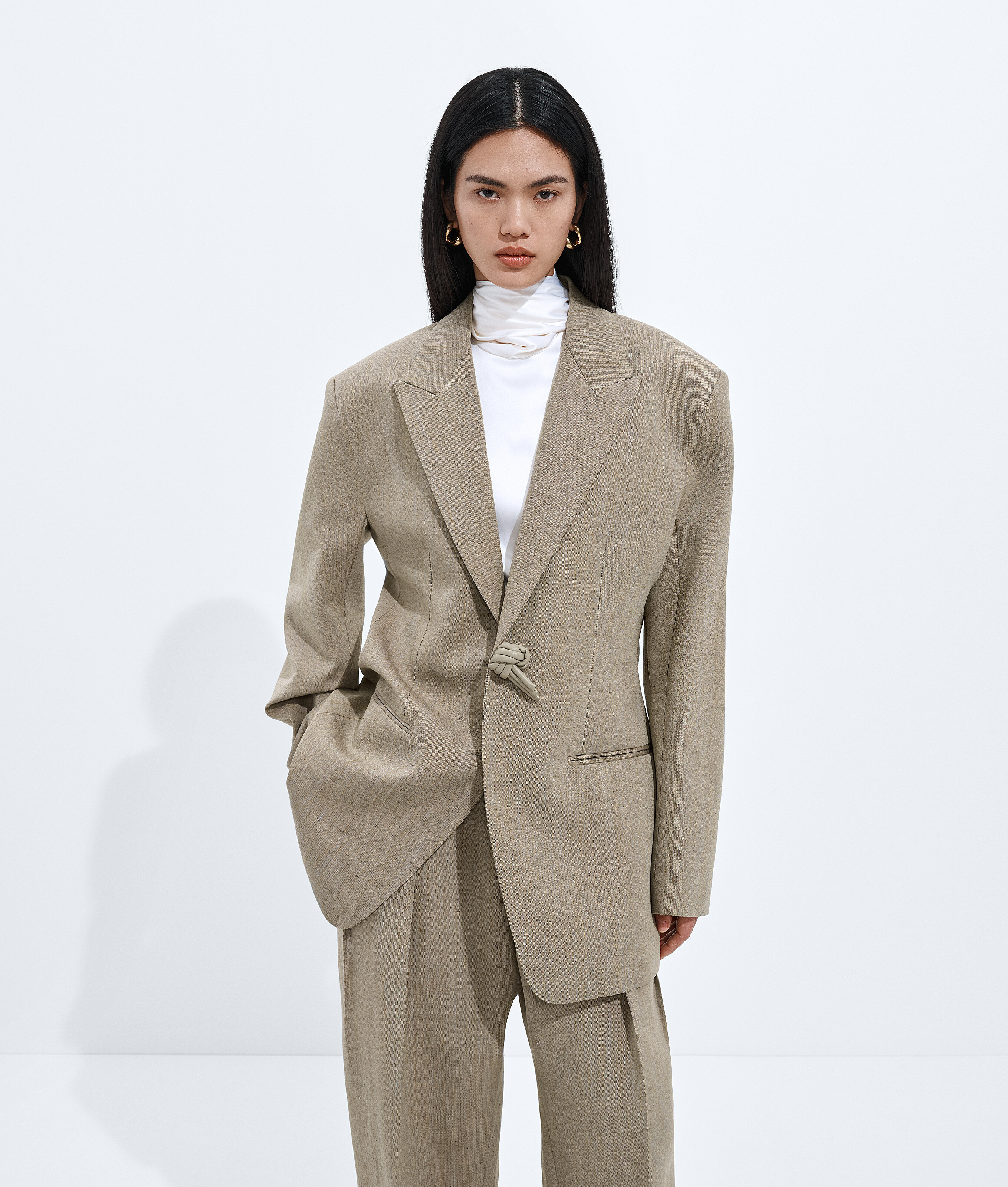 Wool and Linen Melange Jacket