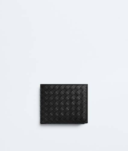 Men's Intrecciato Piccolo Bi-Fold Wallet With Coin Purse in Black Bottega Veneta Luxembourg EN - Image 1
