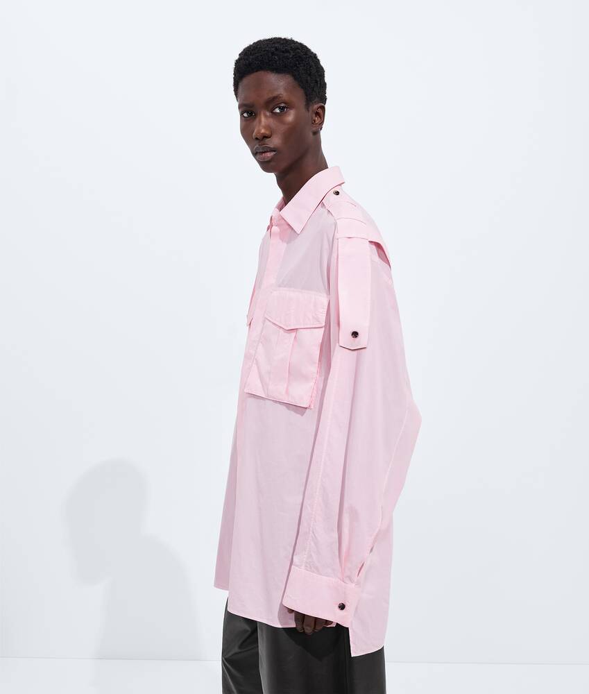 Men's Cotton Poplin Overshirt in Doll Bottega Veneta Latvia EN - Image 2