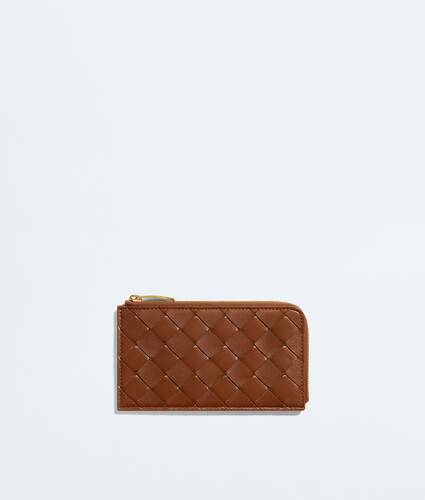 Tarjetero Intrecciato con cremallera en forma de&nbsp;L para Mujer en Tannin Bottega Veneta M&eacute;xico ES - Image 1