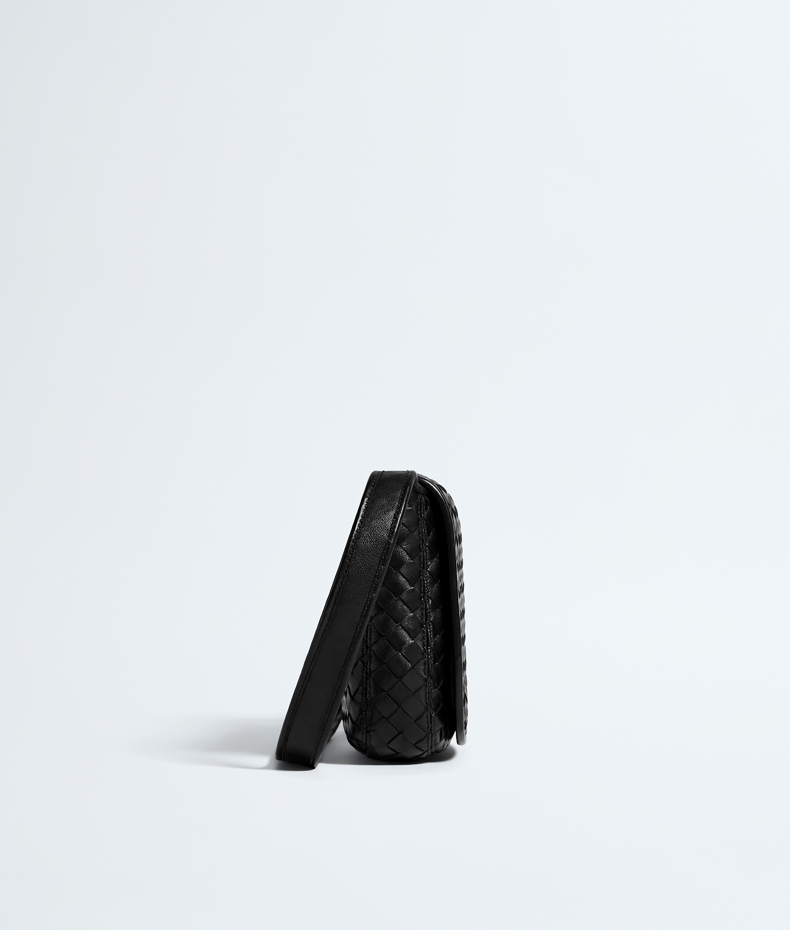 Men's Mini Veneto Flap Messenger in Black Bottega Veneta France EN - Image 4