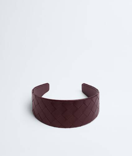 Cinta para la cabeza Intrecciato para Mujer en Deep mahogany Bottega Veneta Estados Unidos ES - Image 1