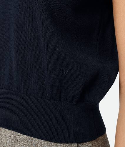 Conjunto de jersey y c&aacute;rdigan de viscosa y algod&oacute;n para Mujer en Navy Bottega Veneta M&eacute;xico ES - Image 8
