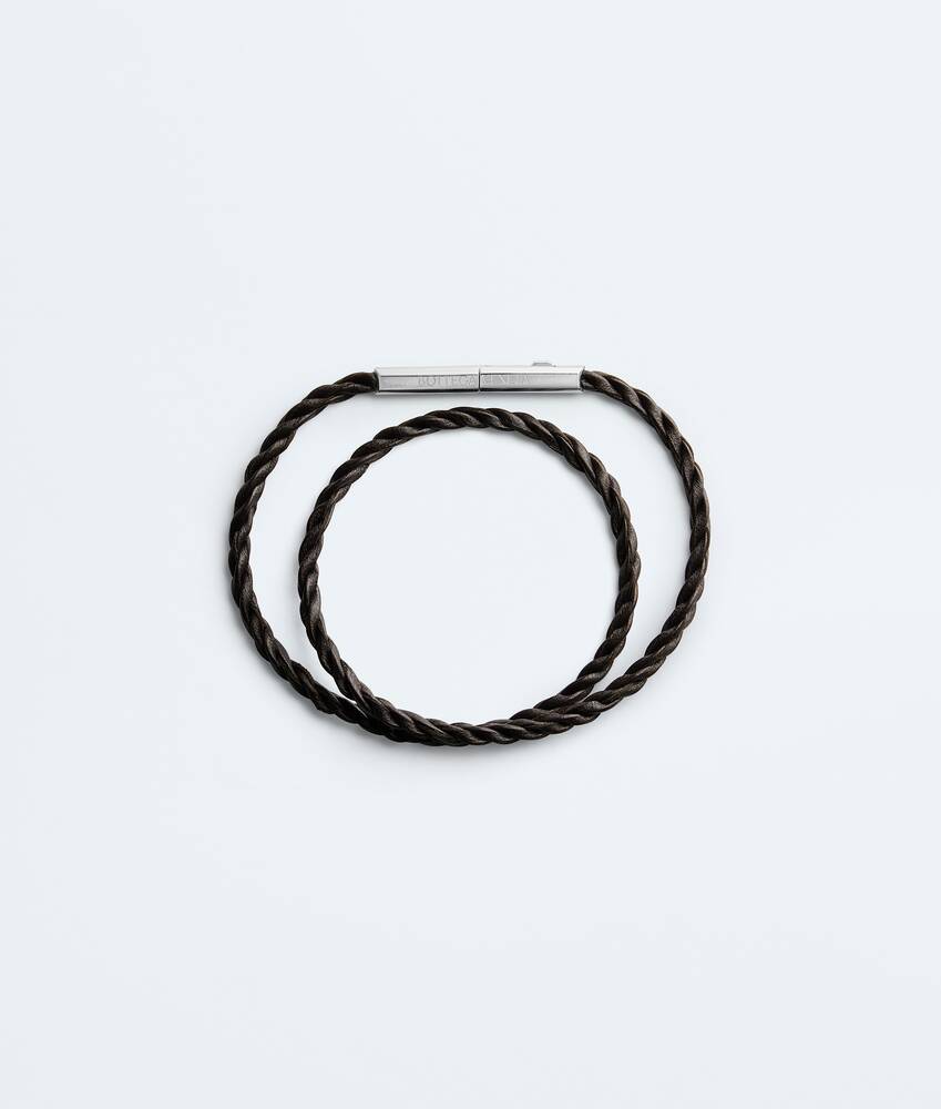 Men's Rope Leather Bracelet in Espresso Bottega Veneta Slovakia EN - Image 3