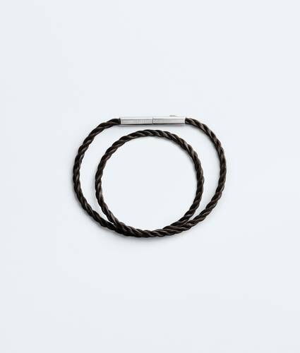Men's Rope Leather Bracelet in Espresso Bottega Veneta Slovakia EN - Image 3