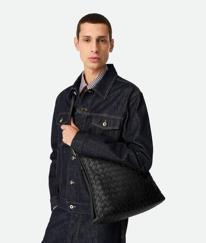 Men's Small Traveler in Black Bottega Veneta Brazil EN - Image 2