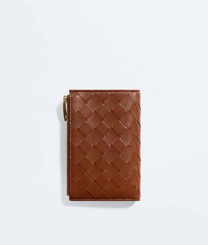 Mittelgro&szlig;es Intrecciato Bi-Fold Portemonnaie f&uuml;r Damen in Tannin Bottega Veneta Deutschland DE - Image 3