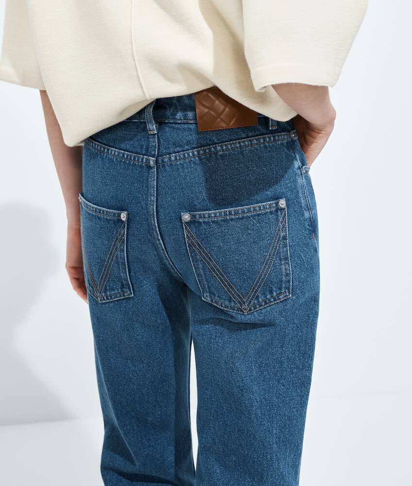 Display a large version of the product image 4 - Medium Indigo Straight Jeans