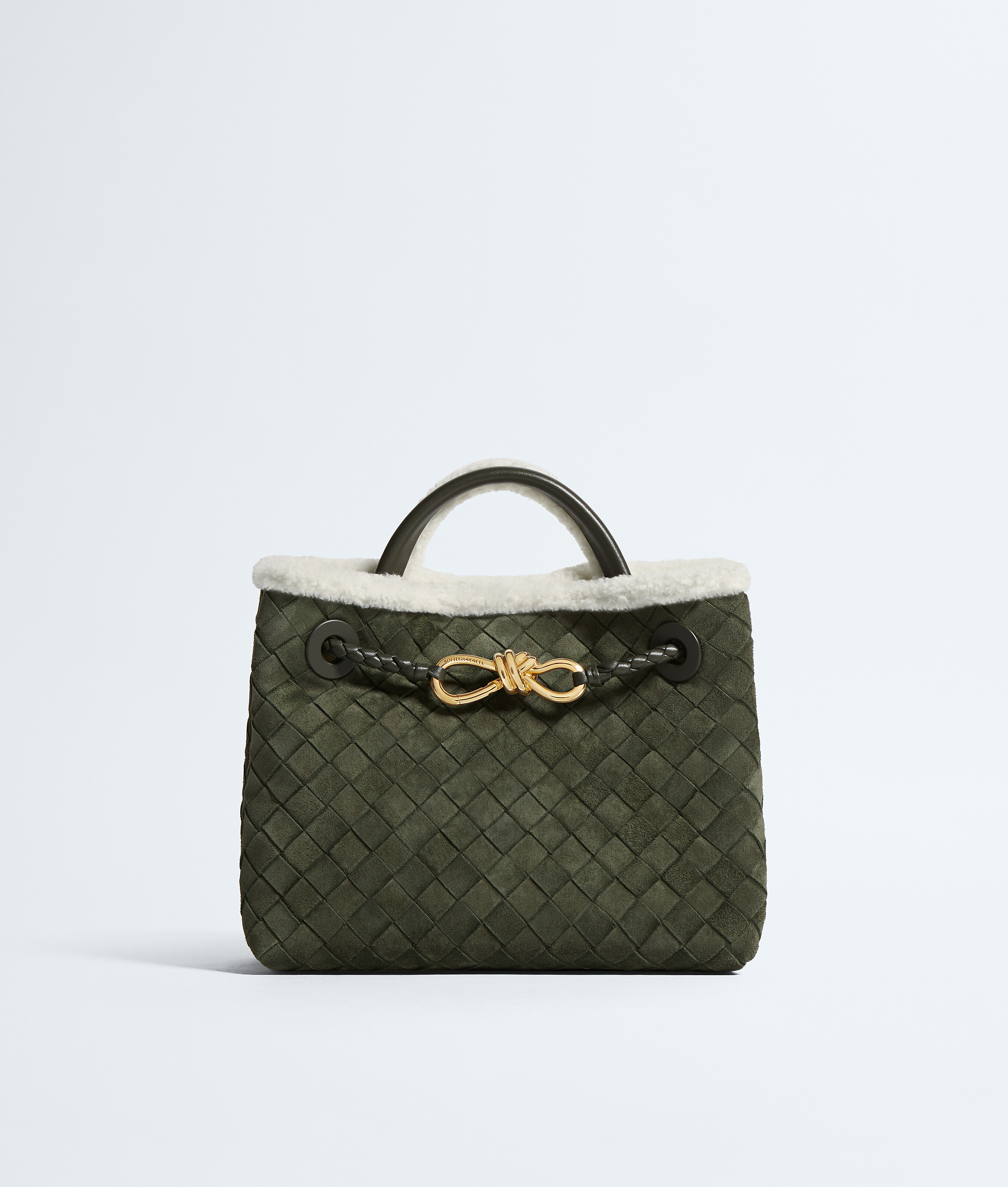 Women's Small Andiamo in Bark green/plaster | Bottega Veneta US
