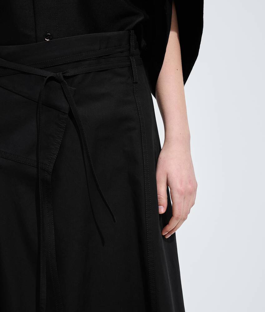 Falda de toile de algod&oacute;n compacto para Mujer en Double black Bottega Veneta Estados Unidos ES - Image 4