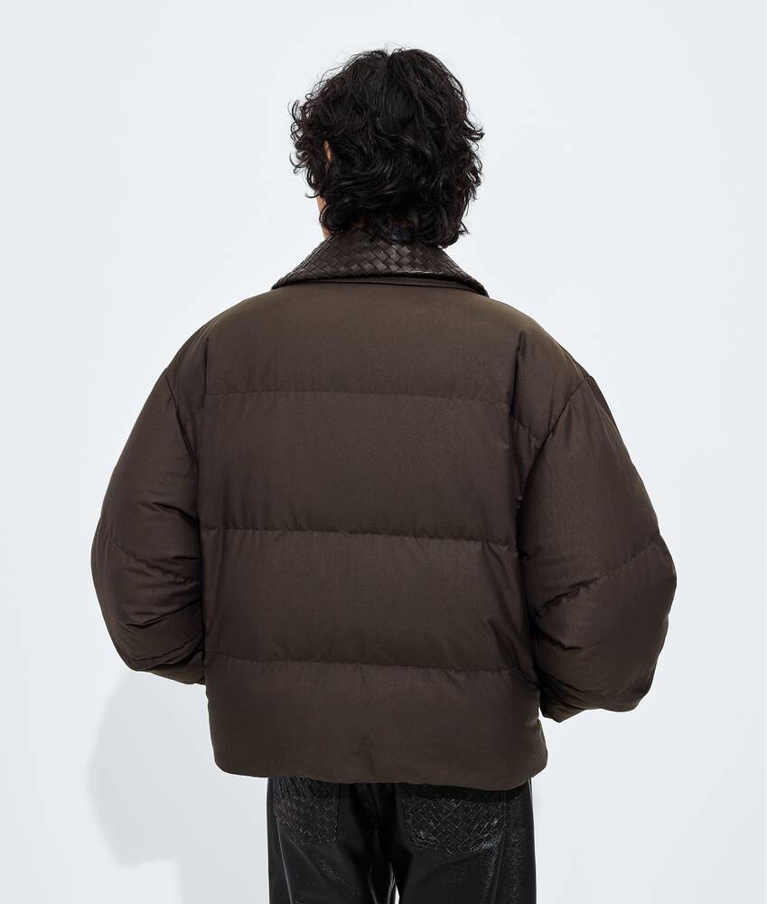 Men's Cotton and Nylon Twill Puffer Jacket in Wenge Bottega Veneta Hong Kong SAR China EN - Image 3