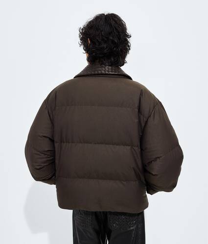 Men's Cotton and Nylon Twill Puffer Jacket in Wenge Bottega Veneta Hong Kong SAR China EN - Image 3