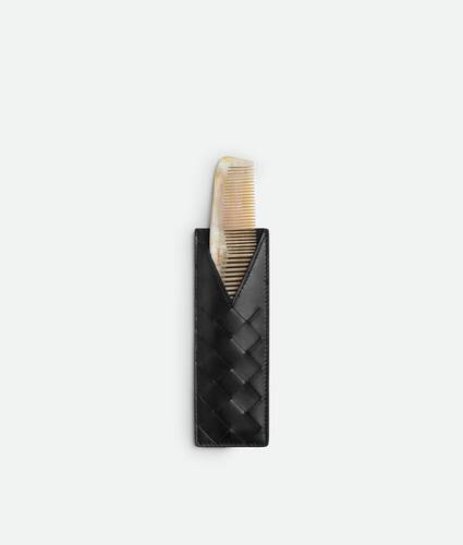 Intrecciato Comb Set in Black/natural Bottega Veneta Lithuania EN - Image 1
