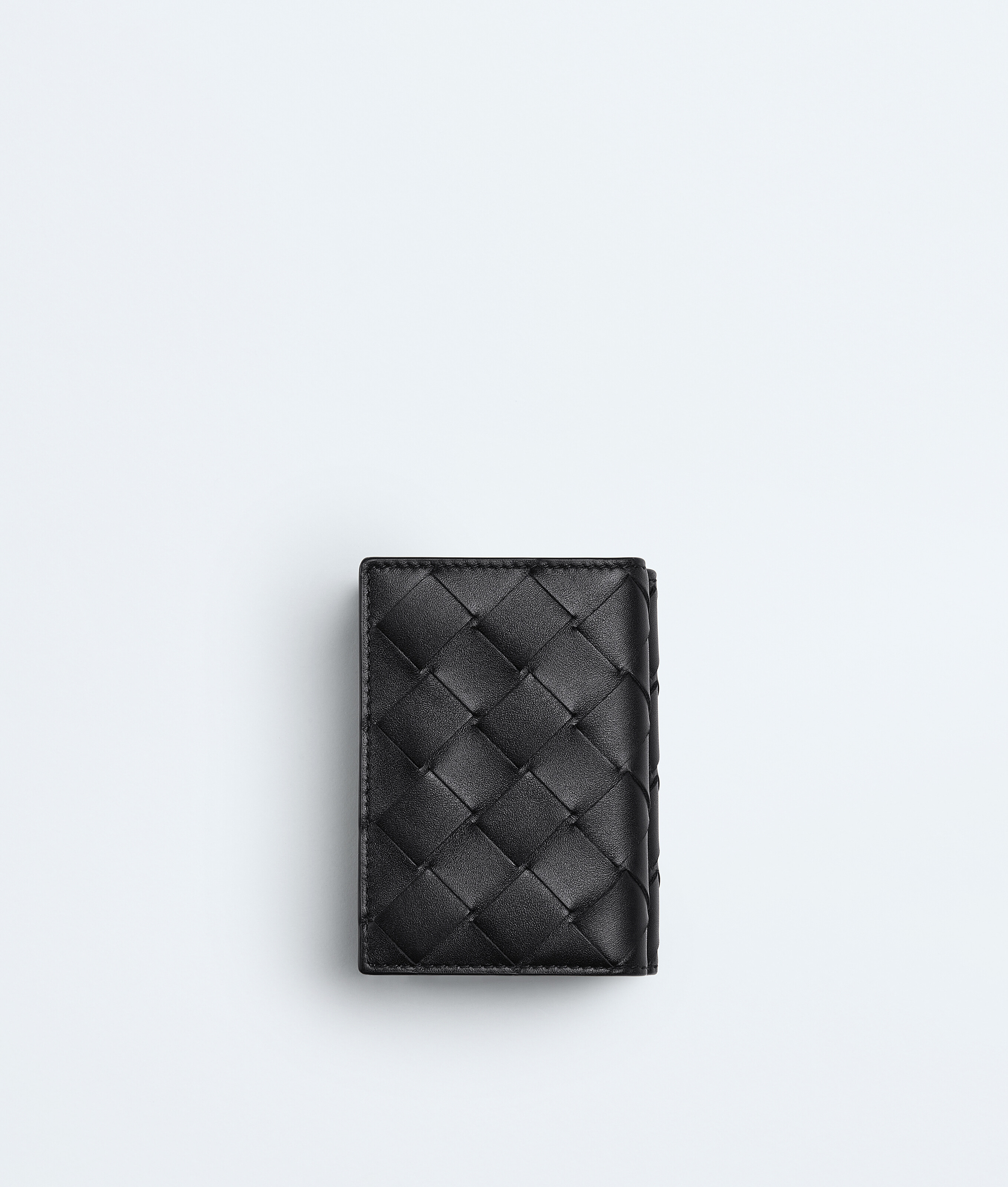 ☆美品☆ボッテガヴェネタ 三つ折り財布 イントレチャート ダークネイビー メンズ BOTTEGA VENETA（ボッテガ・ヴェネタ） 二つ折り財布 イントレチャート