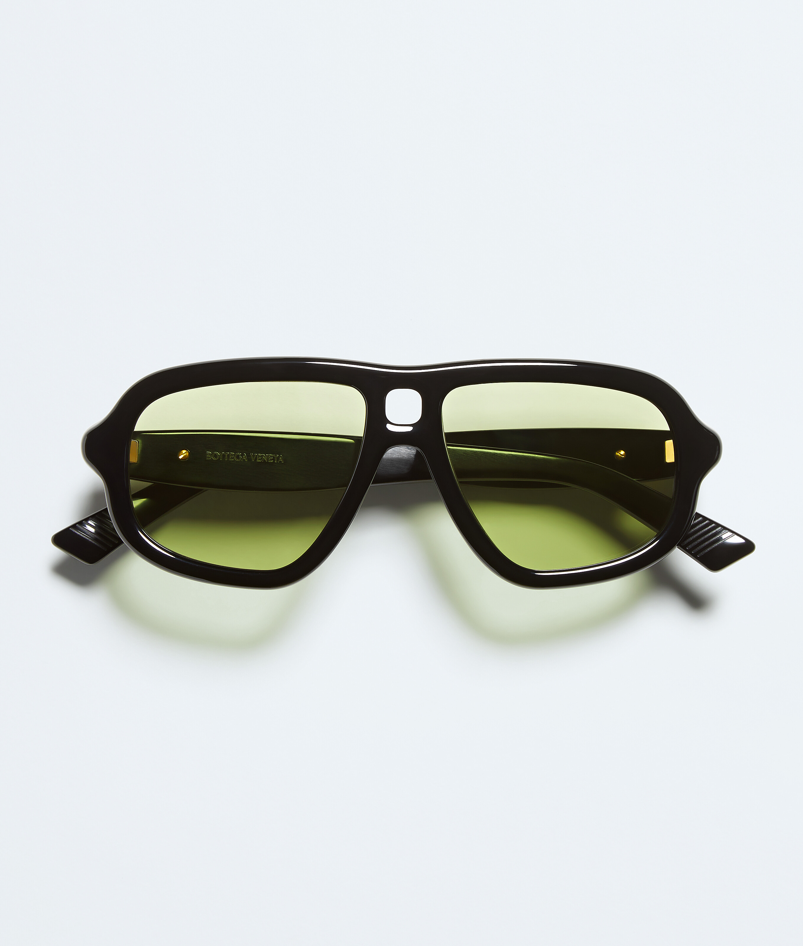 Sophia Ribbon Aviator Sunglasses in Black/green Bottega Veneta Luxembourg EN - Image 1