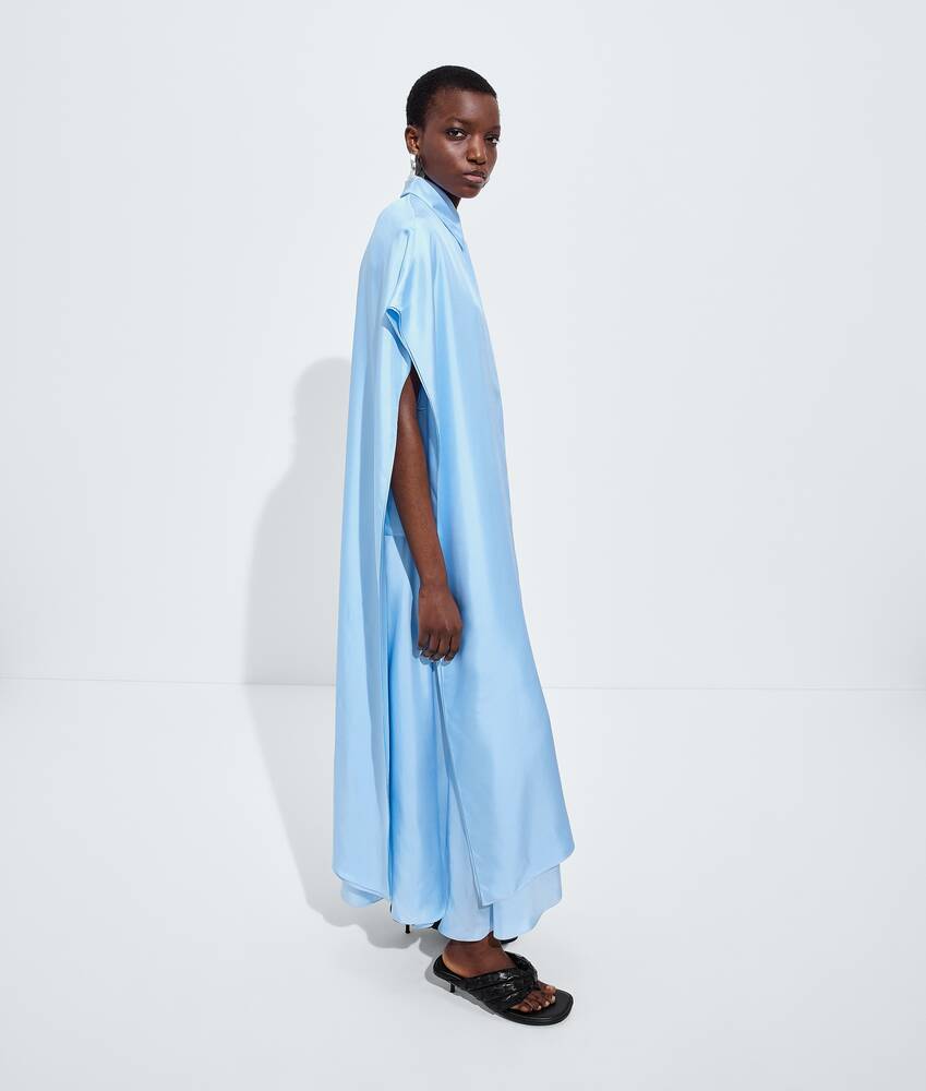 Women's Silk Twill Shirt Dress in Oxford blue Bottega Veneta Latvia EN - Image 2