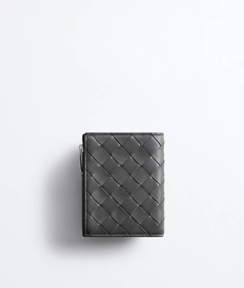 Women's Andiamo Small Bi-Fold Wallet in Obsidian gray Bottega Veneta Canada EN - Image 3