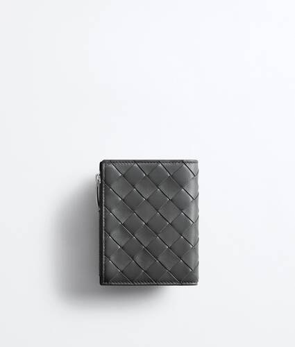 Women's Andiamo Small Bi-Fold Wallet in Obsidian gray Bottega Veneta Canada EN - Image 3