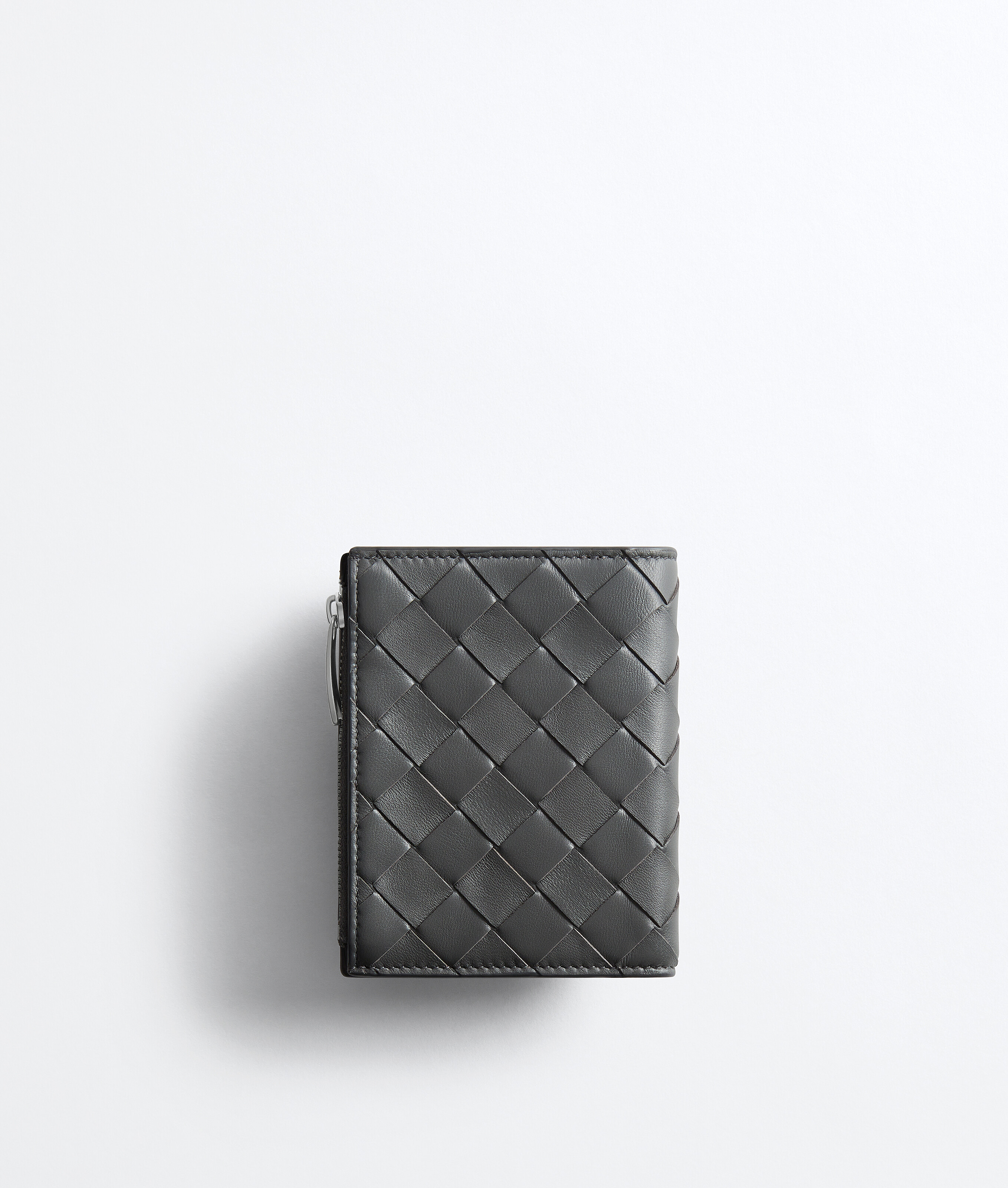 Women's Andiamo Small Bi-Fold Wallet in Obsidian gray Bottega Veneta Luxembourg EN - Image 3
