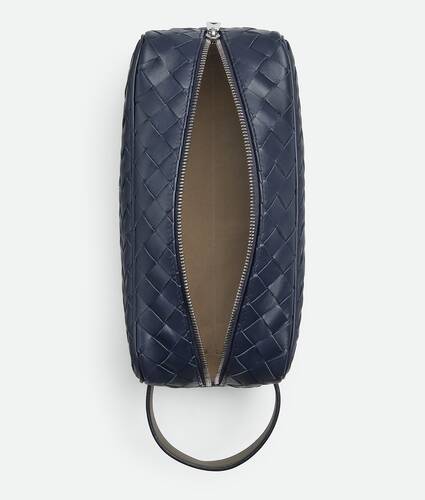 Men's Intrecciato Travel Pouch in Abyss/cypress Bottega Veneta United States EN - Image 3