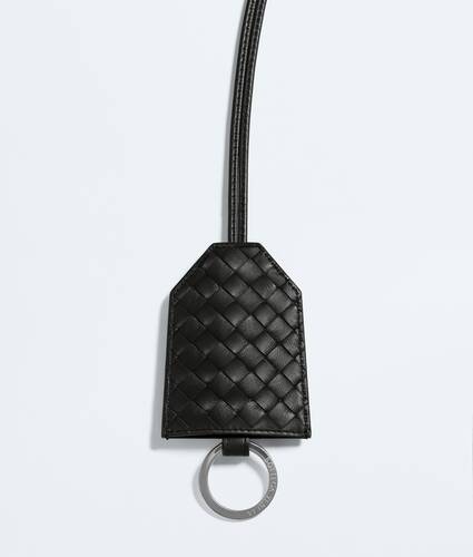 Men's Key Holder Necklace  in Black Bottega Veneta Italy EN - Image 3