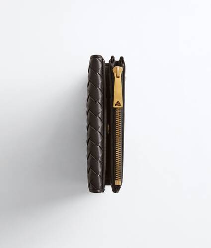 Women's Intrecciato Piccolo Small Bi-Fold Wallet with Flap in Espresso Bottega Veneta Netherlands EN - Image 4