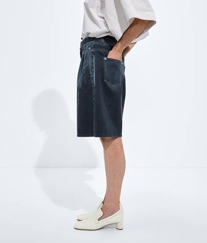 Pantalones cortos de denim sobrete&ntilde;ido para Mujer en Midnight Bottega Veneta M&eacute;xico ES - Image 2