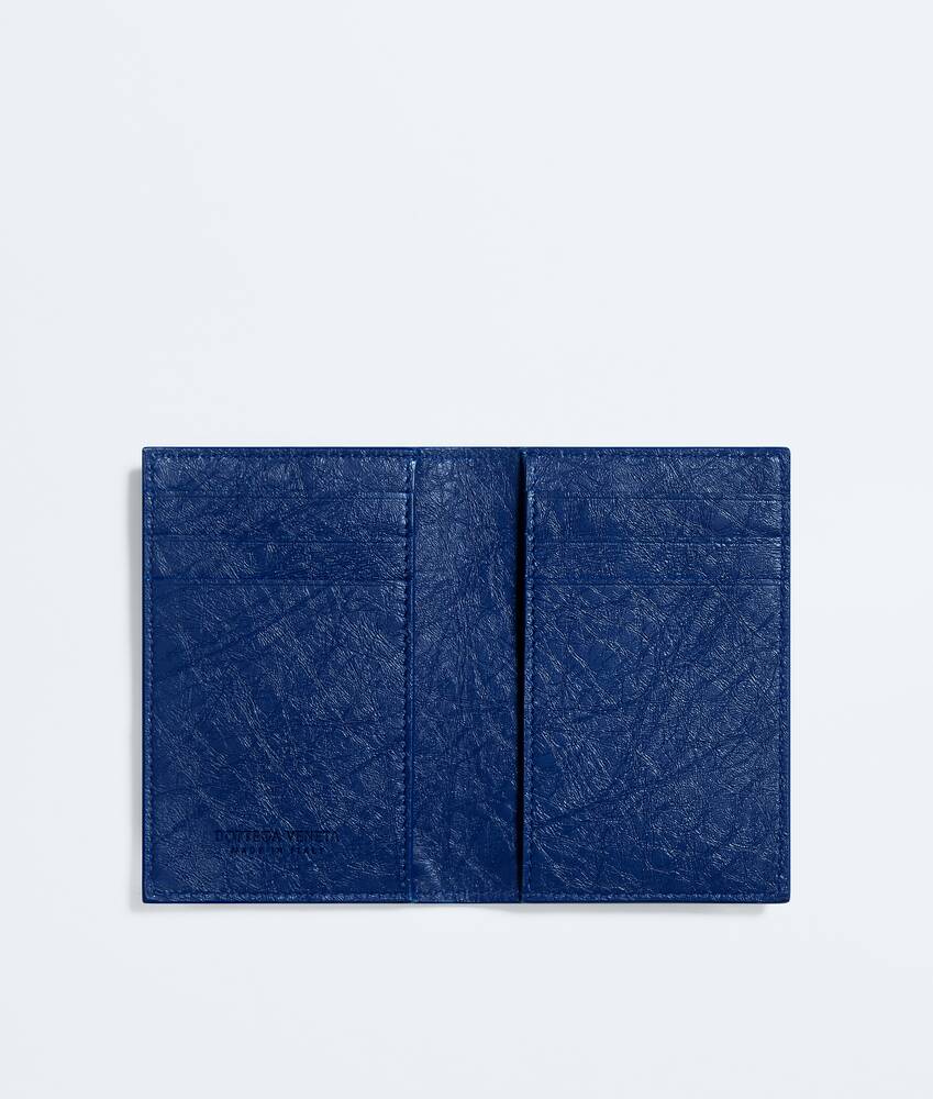 Men's Woven Mycelium Flap Card Case in Blue royal Bottega Veneta Hong Kong SAR China EN - Image 2
