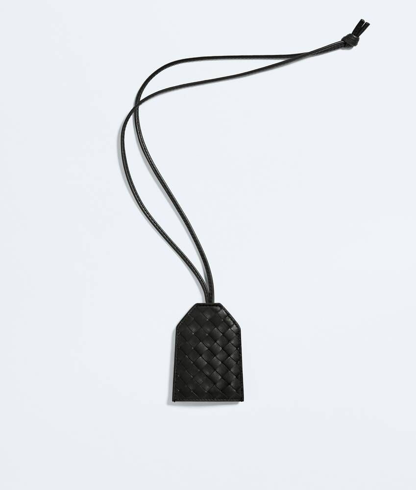 Men's Key Holder Necklace  in Black Bottega Veneta Italy EN - Image 2