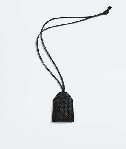 Men's Key Holder Necklace  in Black Bottega Veneta Italy EN - Image 2