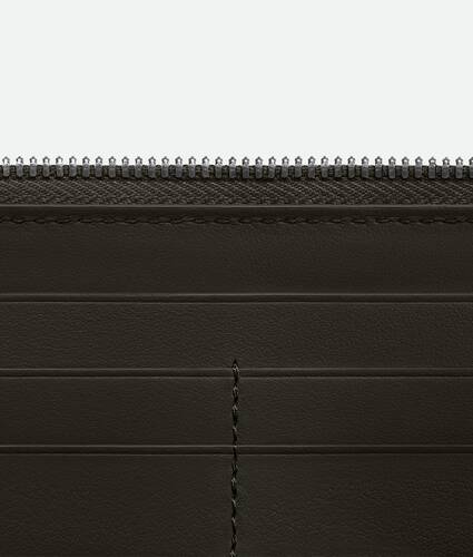 Intrecciato Stamp Zip Around Wallet