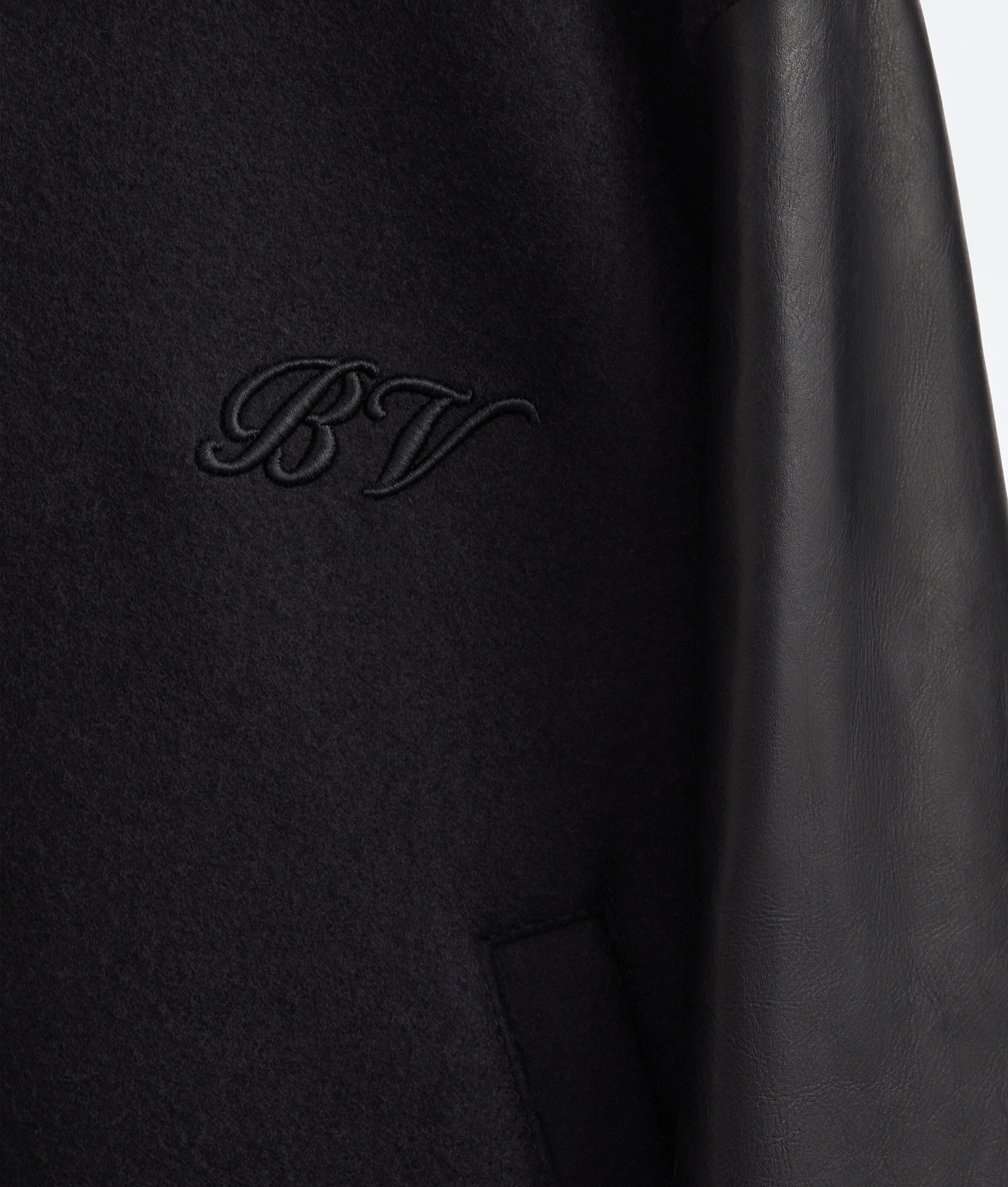 Men's Wool and Leather Blouson in Double black Bottega Veneta Luxembourg EN - Image 6