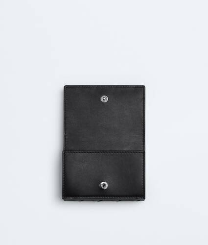 Men's Intrecciato Tiny Tri-Fold Wallet in Nero Bottega Veneta Denmark EN - Image 4