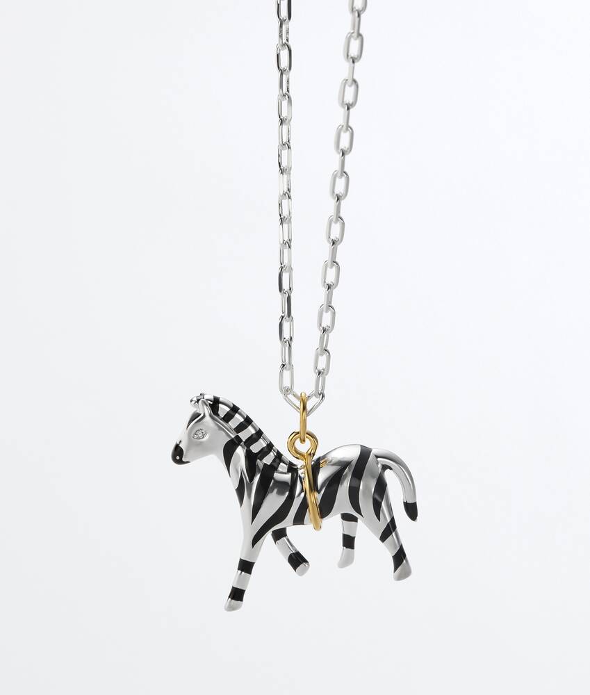 Animals Halskette mit Anh&auml;nger f&uuml;r Herren in White black Bottega Veneta Deutschland DE - Image 2