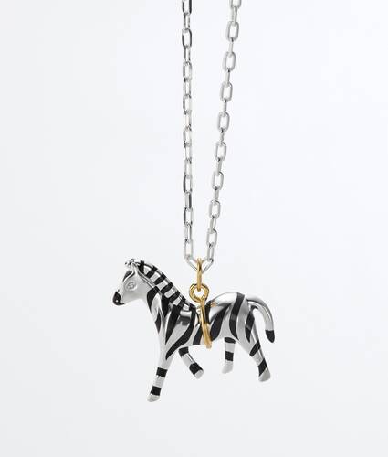 Animals Halskette mit Anh&auml;nger f&uuml;r Herren in White black Bottega Veneta Deutschland DE - Image 2
