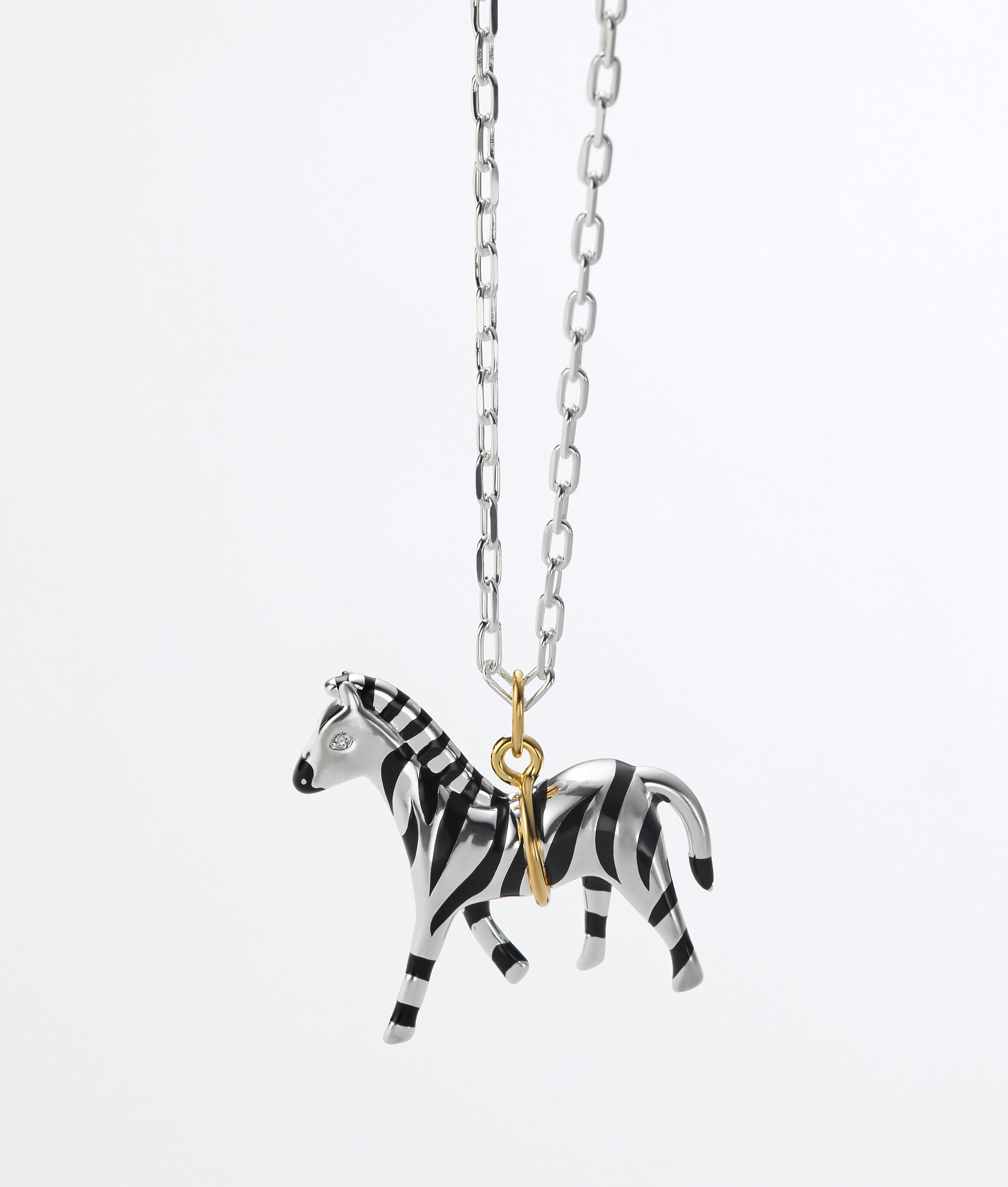 Men's Animal Pendant Necklace in White/black Bottega Veneta Finland EN - Image 2