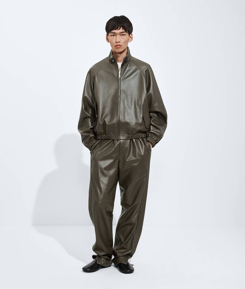Men's  Leather Blouson in Wader green Bottega Veneta Belgium EN - Image 4