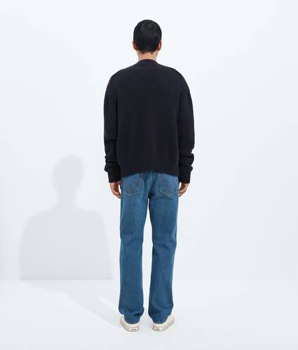 Medium Indigo Straight Leg Jeans