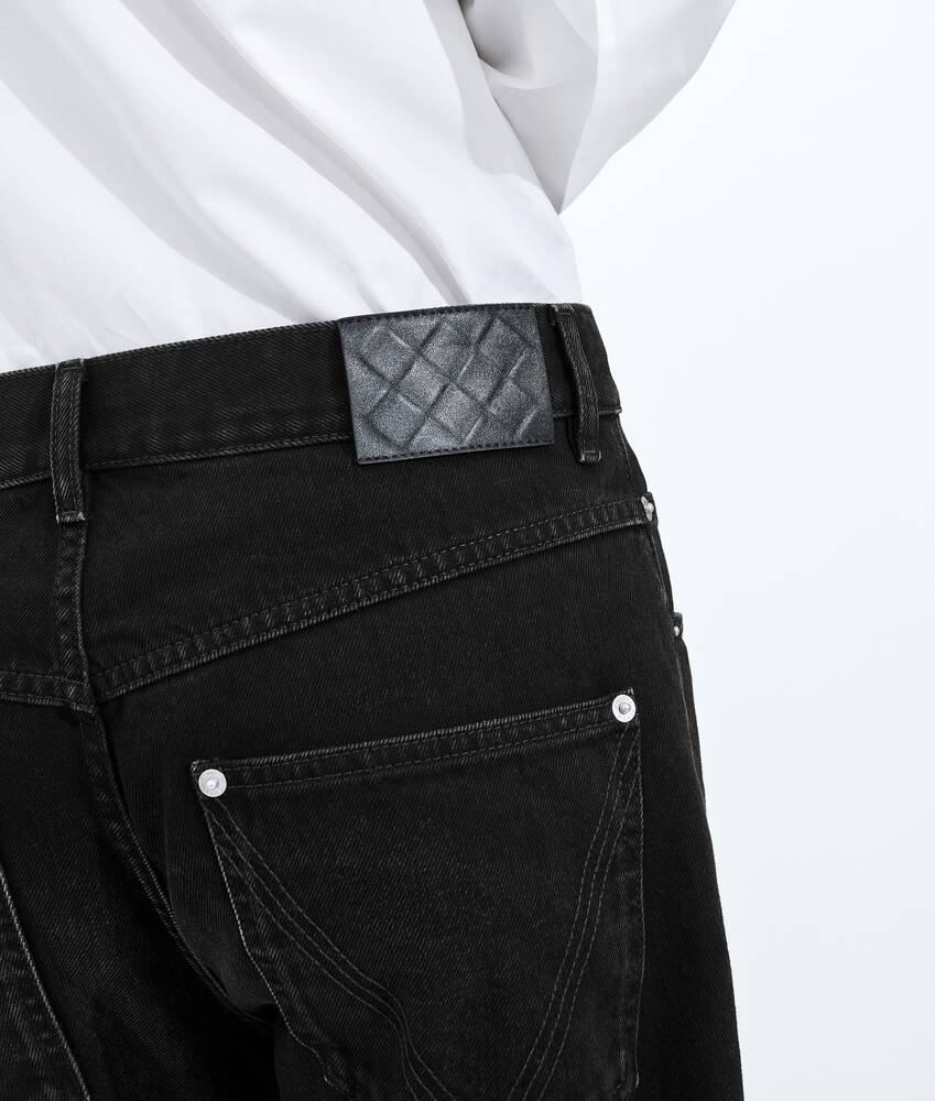 Display a large version of the product image 4 - Faded Black Turned-Up Jeans