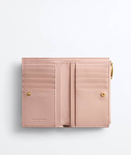 Portefeuille &agrave; deux volets Intrecciato moyen format pour Femme en Terra pink Bottega Veneta Luxembourg FR - Image 2