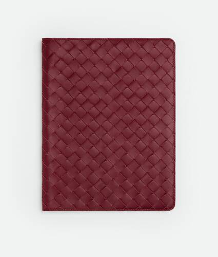 Maxi Intrecciato Notebook Cover in Bordeaux Bottega Veneta Finland EN - Image 1